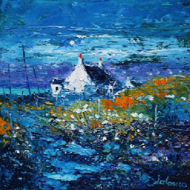 Cadell's House in the Moonlight Iona 16x16 Cadell's House in the Moonlight Iona 16x16